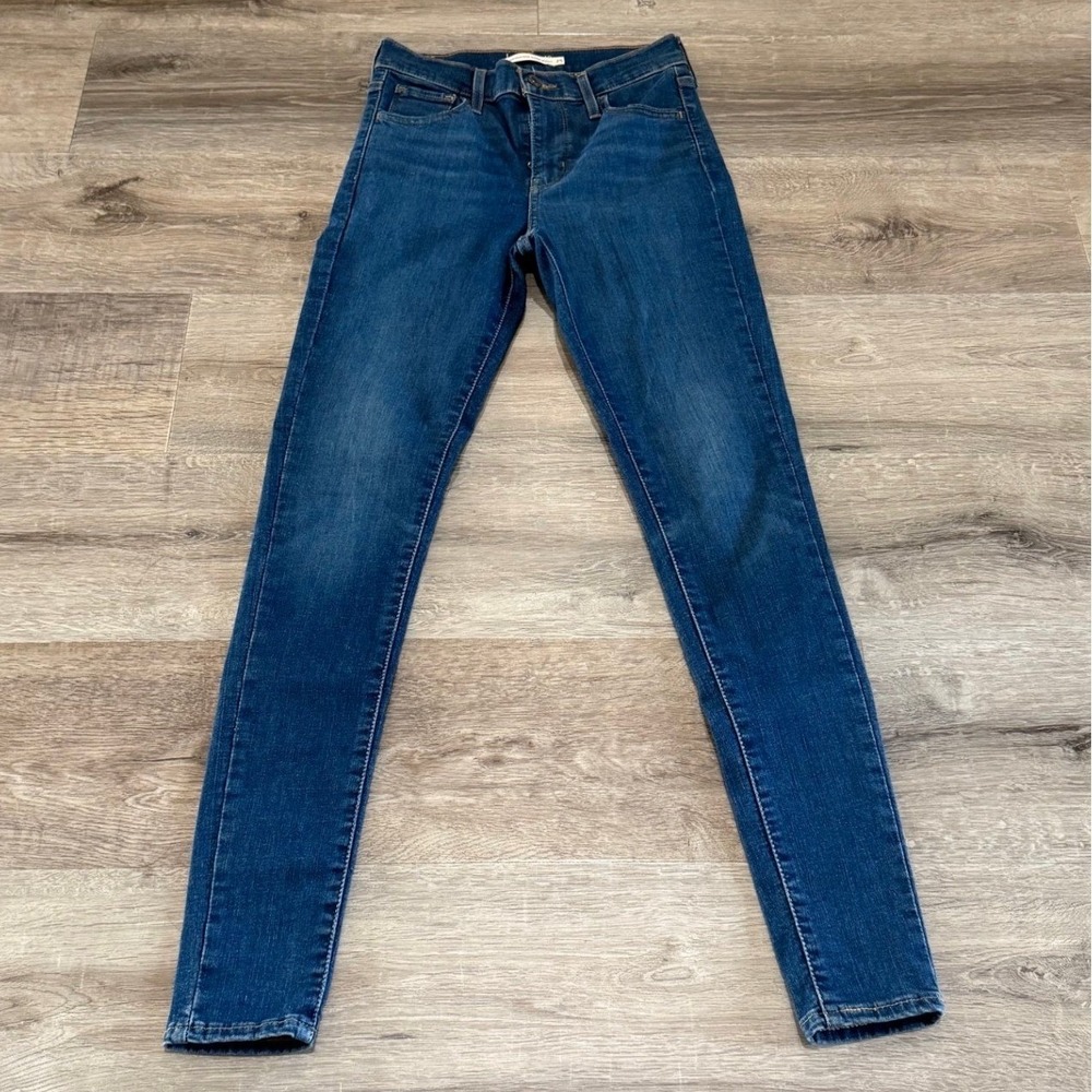 Levis 720 High Rise Super Skinny Jeans Dark Wash Blue Size 25
